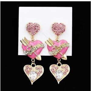 GORGEOUS Love Heart Arrow Cupid Earrings